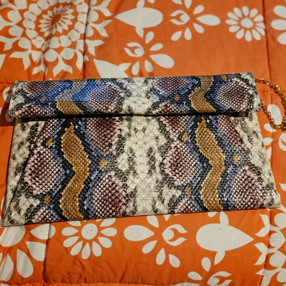 Cute Snake Print Clutch